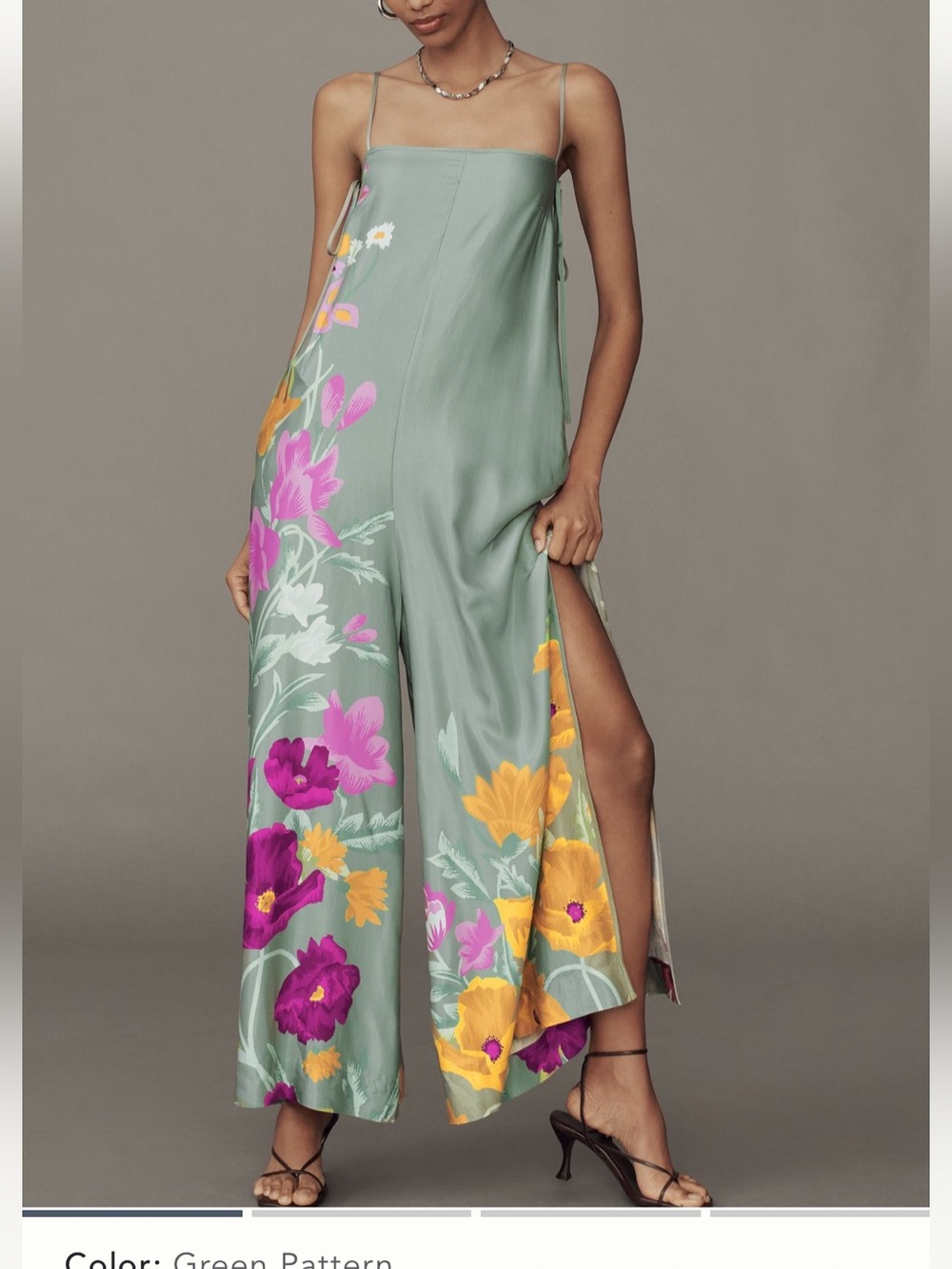 By Anthropologie Printed Wide-Leg Jumpsuit